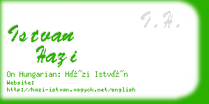 istvan hazi business card